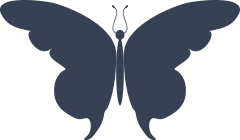 Elegant Butterfly Silhouette Sticker