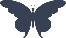 Elegant Butterfly Silhouette Sticker