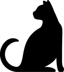 Elegant Cat Silhouette Sticker