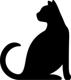 Elegant Cat Silhouette Sticker