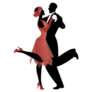 Elegant Couple Wearing 20s Clothes Sticker