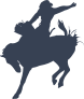 Elegant Cowboy Riding A Horse Sticker