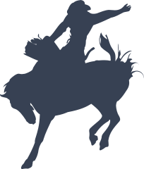 Elegant Cowboy Riding A Horse Sticker