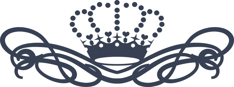 Elegant Crown On Swirls Sticker