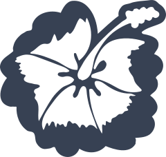 Elegant Hibiscus Flower Sticker