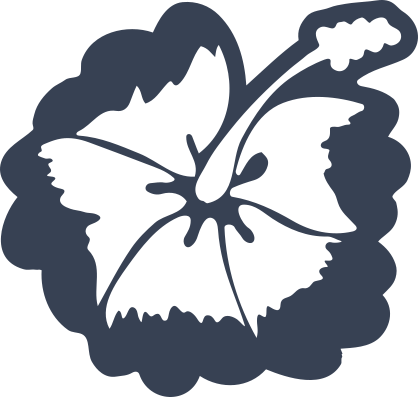 Elegant Hibiscus Flower Sticker