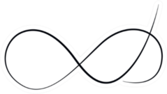 Elegant Infinity Sign, Delicate Sticker