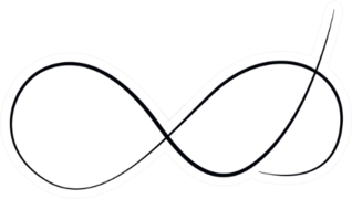 Elegant Infinity Sign, Delicate Sticker