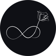 Elegant Infinity Sign Flower Illustration Sticker
