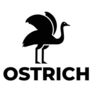 Elegant Simple Ostrich Sticker