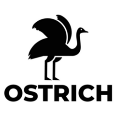 Elegant Simple Ostrich Sticker