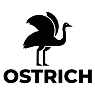 Elegant Simple Ostrich Sticker