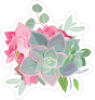 Elegant Succulent Bouquet Sticker