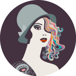 Elegant Woman 1920s Era Sticker