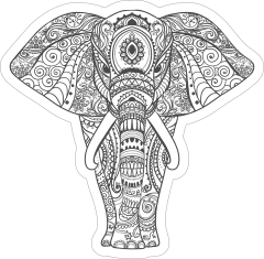 Elephant Boho Sticker