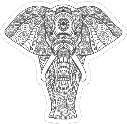 Elephant Boho Sticker