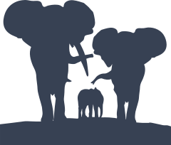 Elephant Family Sticker