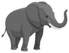 Elephant Illustration Sticker