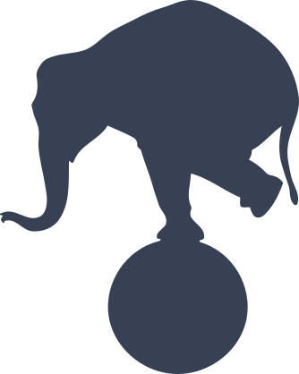 Elephant On A Ball Sticker