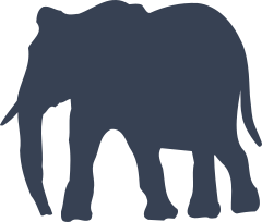 Elephant Silhouette Sticker