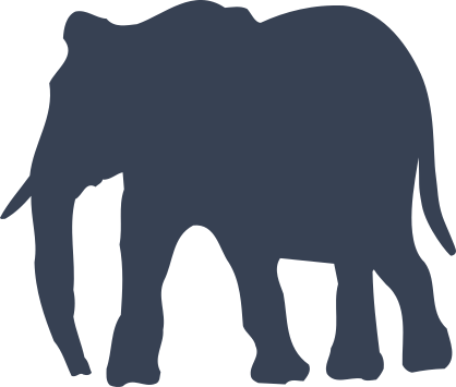 Elephant Silhouette Sticker