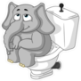 Elephant Sitting On The Toilet Sticker