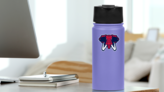 Elephant Sports Mascot Sticker on a Water Bottle (New) example