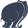 Elephant Squatting Sticker