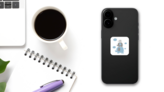 Elephant Stack Sticker on a Phone (New) example