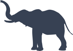 Elephant Sticking Up Trunk Sticker