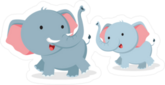 Elephant Walking Cub Sticker