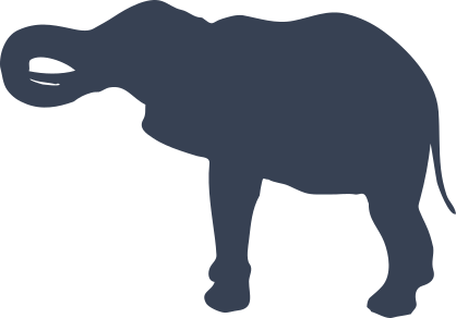 Elephant With Trunk In Mouth Sticker