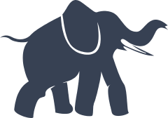 Elephant With Tusk Sticker