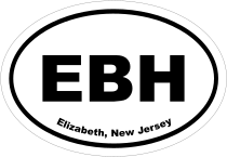 Elizabeth, New Jersey Oval Stickers