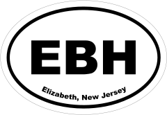 Elizabeth, New Jersey Oval Stickers