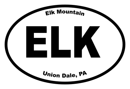 Elk Mountain Oval Sticker
