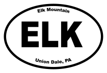 Elk Mountain Oval Sticker