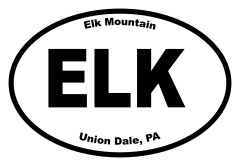 Elk Mountain Oval Sticker