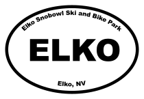 Elko Snobowl Ski and Bike Park Oval Sticker