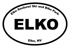 Elko Snobowl Ski and Bike Park Oval Sticker