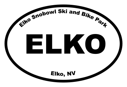 Elko Snobowl Ski and Bike Park Oval Sticker