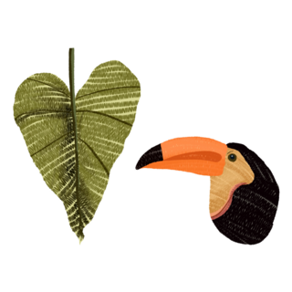 Embroidered Tropics: Toucan Sticker