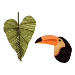 Embroidered Tropics: Toucan Sticker