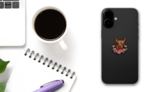 Embroidery Chihuahua Sticker on a Phone (New) example