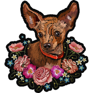Embroidery Chihuahua Sticker