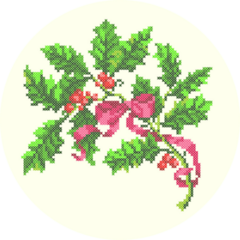 Embroidery Holly Sticker