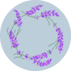 Embroidery Lavender Sticker