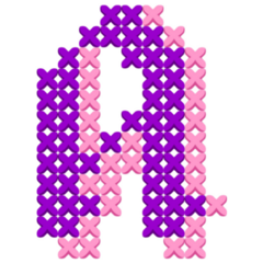 Embroidery Letter A Sticker