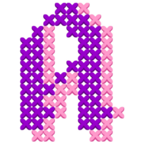 Embroidery Letter A Sticker