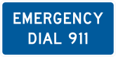 Emergency Dial 911 Sticker